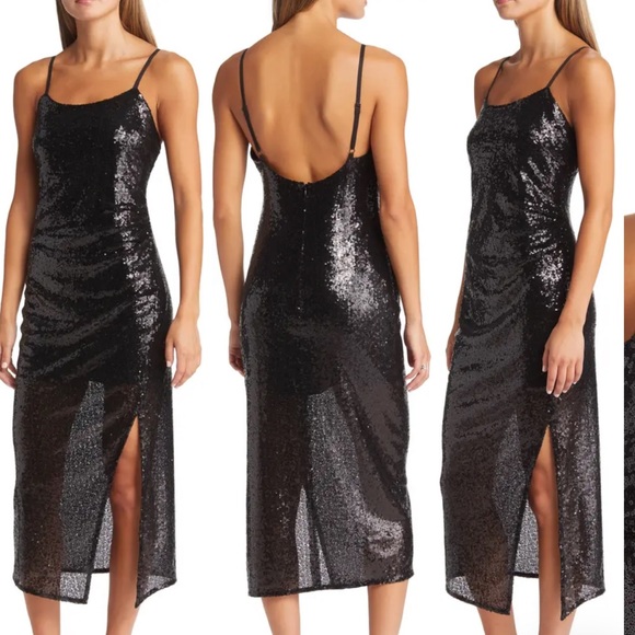 Open Edit Sequin Midi Slipdress - Picture 1 of 6